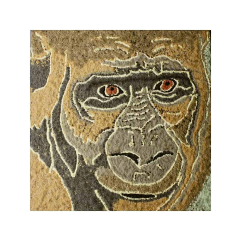 image of original art by Dori Settles, Koko the Gorilla, rendered in glass